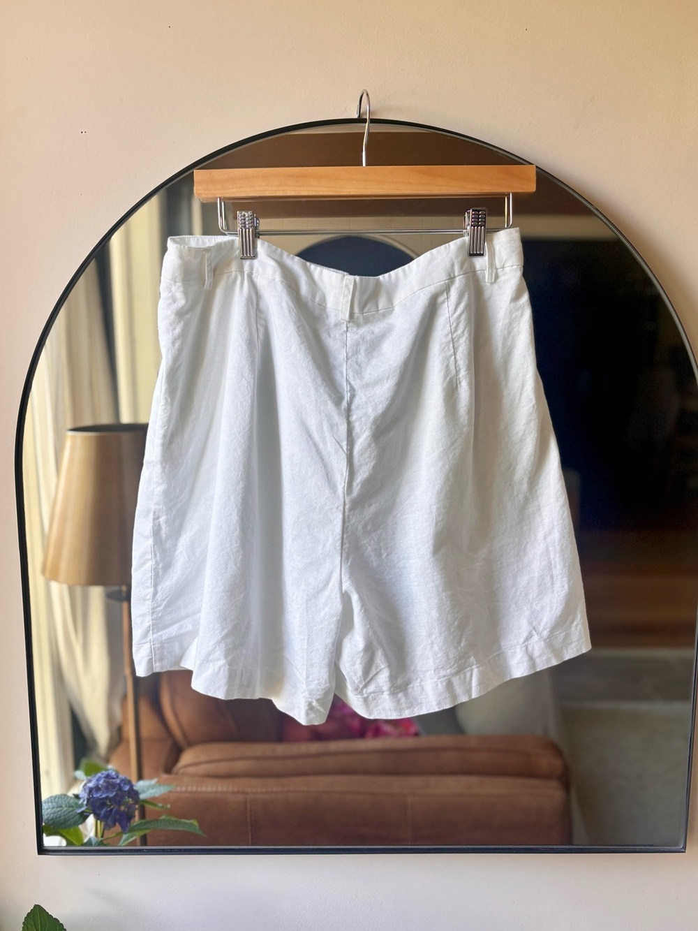 COMMENSE | linen blend trouser shorts | size xl - Picture 4 of 6